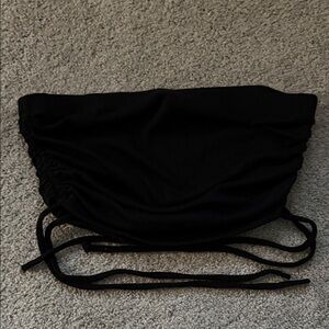 Windsor Black Ruched Crop Top